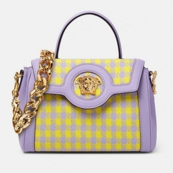 Versace Handbags - Versace La Medusa Houndstooth Crossbody